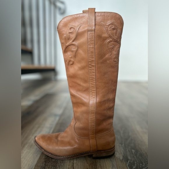 Spirit by Lucchese Tan Western Riding Leather Boots - Picture 6 of 16